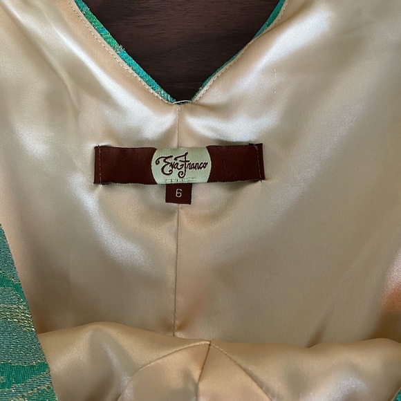 Metallic Eva Franco floral dress - Picture 7 of 8